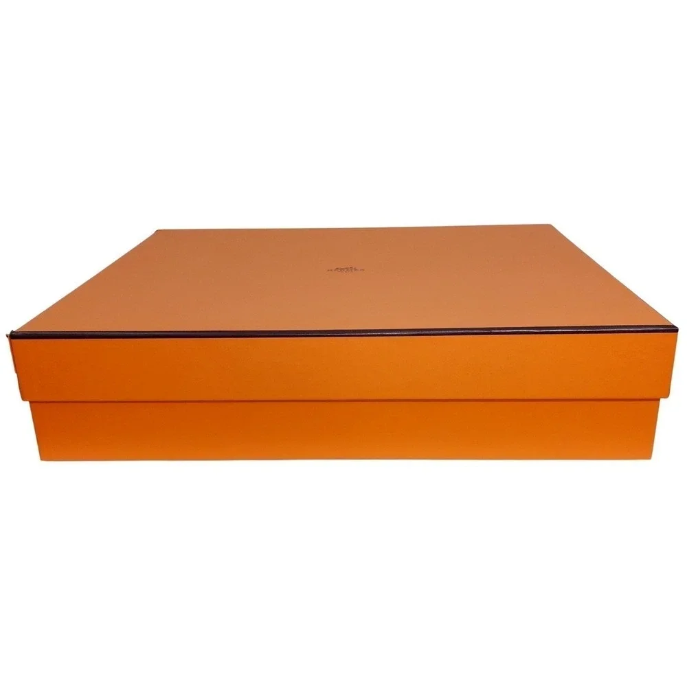 Hermes Orange Storage Gift Box Set 2pc Large Small Good Condition